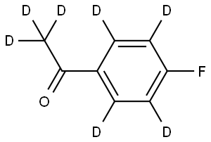 1-(4-fluorophenyl-2,3,5,6-d4)ethan-1-one-2,2,2-d3 Struktur