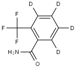 2-(trifluoromethyl)benzamide-3,4,5,6-d4 Struktur