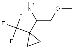 2-methoxy-1-(1-(trifluoromethyl)cyclopropyl)ethan-1-amine Struktur