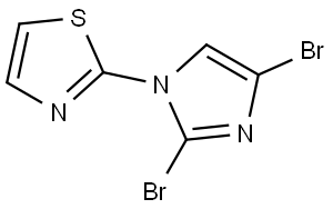 2-(2,4-dibromo-1H-imidazol-1-yl)thiazole Struktur