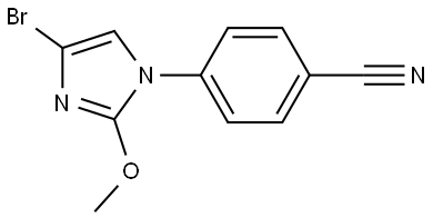 4-(4-bromo-2-methoxy-1H-imidazol-1-yl)benzonitrile Struktur