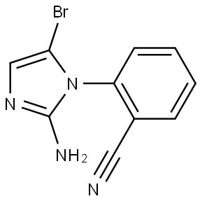 2-(2-amino-5-bromo-1H-imidazol-1-yl)benzonitrile Struktur