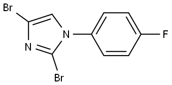 2,4-dibromo-1-(4-fluorophenyl)-1H-imidazole Struktur