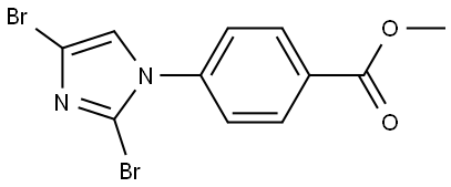 methyl 4-(2,4-dibromo-1H-imidazol-1-yl)benzoate Struktur