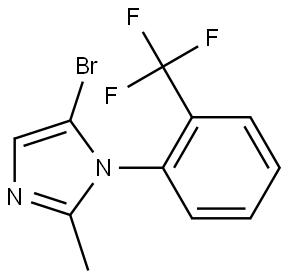 5-bromo-2-methyl-1-(2-(trifluoromethyl)phenyl)-1H-imidazole Struktur