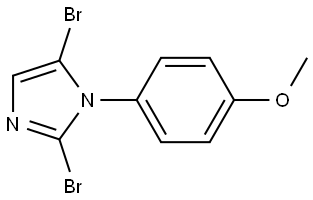 2,5-dibromo-1-(4-methoxyphenyl)-1H-imidazole Struktur