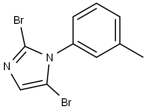 2,5-dibromo-1-(m-tolyl)-1H-imidazole Struktur