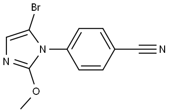 4-(5-bromo-2-methoxy-1H-imidazol-1-yl)benzonitrile Struktur