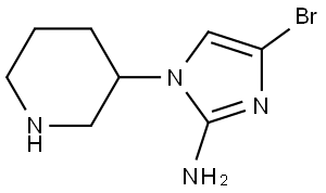 4-bromo-1-(piperidin-3-yl)-1H-imidazol-2-amine Struktur