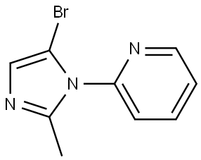 2-(5-bromo-2-methyl-1H-imidazol-1-yl)pyridine Struktur