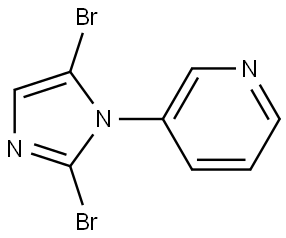 3-(2,5-dibromo-1H-imidazol-1-yl)pyridine Struktur