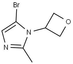 5-bromo-2-methyl-1-(oxetan-3-yl)-1H-imidazole Struktur