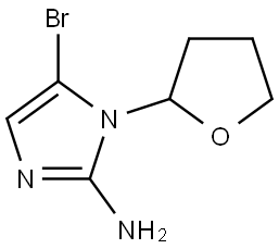 5-bromo-1-(tetrahydrofuran-2-yl)-1H-imidazol-2-amine Struktur