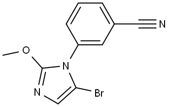 3-(5-bromo-2-methoxy-1H-imidazol-1-yl)benzonitrile Struktur