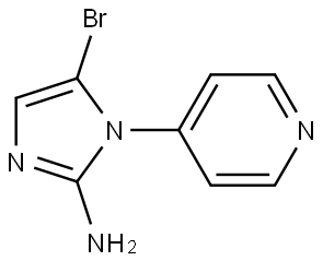 5-bromo-1-(pyridin-4-yl)-1H-imidazol-2-amine Struktur