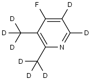 4-fluoro-2,3-bis(methyl-d3)pyridine-5,6-d2 Struktur