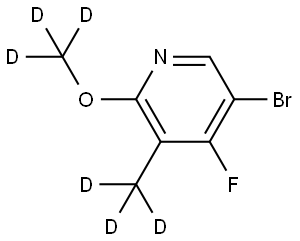 5-bromo-4-fluoro-2-(methoxy-d3)-3-(methyl-d3)pyridine Struktur