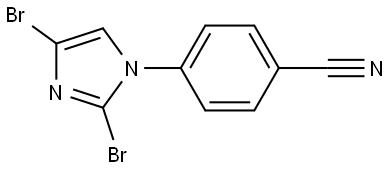 4-(2,4-dibromo-1H-imidazol-1-yl)benzonitrile Struktur