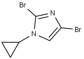 2,4-dibromo-1-cyclopropyl-1H-imidazole Struktur