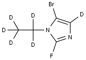 5-bromo-1-(ethyl-d5)-2-fluoro-1H-imidazole-4-d Struktur