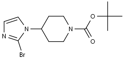 tert-butyl 4-(2-bromo-1H-imidazol-1-yl)piperidine-1-carboxylate Struktur