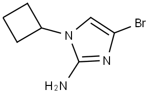 4-bromo-1-cyclobutyl-1H-imidazol-2-amine Struktur