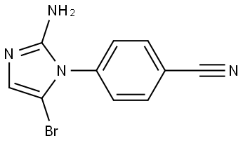 4-(2-amino-5-bromo-1H-imidazol-1-yl)benzonitrile Struktur