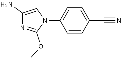 4-(4-amino-2-methoxy-1H-imidazol-1-yl)benzonitrile Struktur