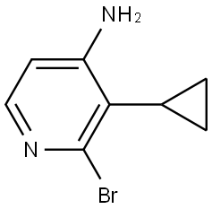 2-bromo-3-cyclopropylpyridin-4-amine Struktur