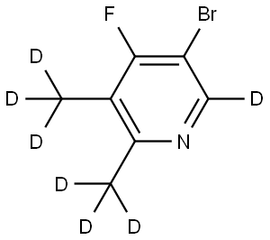 5-bromo-4-fluoro-2,3-bis(methyl-d3)pyridine-6-d Struktur