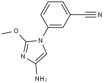 3-(4-amino-2-methoxy-1H-imidazol-1-yl)benzonitrile Struktur