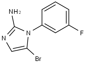 5-bromo-1-(3-fluorophenyl)-1H-imidazol-2-amine Struktur