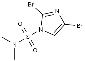 2,4-dibromo-N,N-dimethyl-1H-imidazole-1-sulfonamide Struktur