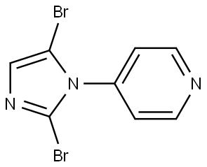 4-(2,5-dibromo-1H-imidazol-1-yl)pyridine Struktur