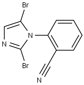 2-(2,5-dibromo-1H-imidazol-1-yl)benzonitrile Struktur