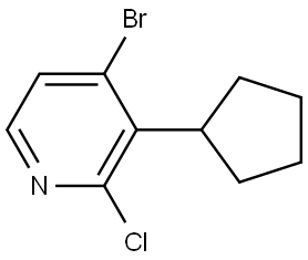 4-bromo-2-chloro-3-cyclopentylpyridine Struktur