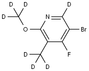 5-bromo-4-fluoro-2-(methoxy-d3)-3-(methyl-d3)pyridine-6-d Struktur