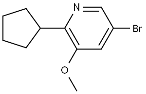 5-bromo-2-cyclopentyl-3-methoxypyridine Struktur