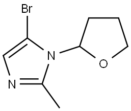 5-bromo-2-methyl-1-(tetrahydrofuran-2-yl)-1H-imidazole Struktur