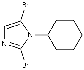 2,5-dibromo-1-cyclohexyl-1H-imidazole Struktur