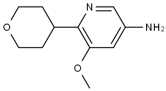 5-methoxy-6-(tetrahydro-2H-pyran-4-yl)pyridin-3-amine Struktur