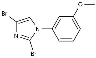 2,4-dibromo-1-(3-methoxyphenyl)-1H-imidazole Struktur