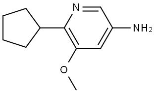 6-cyclopentyl-5-methoxypyridin-3-amine Struktur