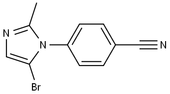 4-(5-bromo-2-methyl-1H-imidazol-1-yl)benzonitrile Struktur