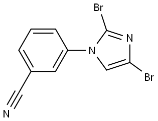 3-(2,4-dibromo-1H-imidazol-1-yl)benzonitrile Struktur