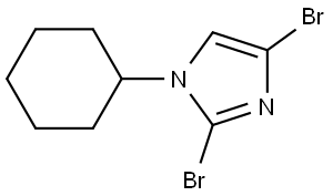 2,4-dibromo-1-cyclohexyl-1H-imidazole Struktur