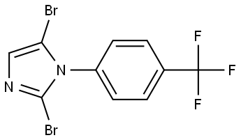 2,5-dibromo-1-(4-(trifluoromethyl)phenyl)-1H-imidazole Struktur