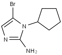 5-bromo-1-cyclopentyl-1H-imidazol-2-amine Struktur