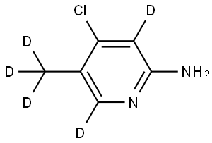 4-chloro-5-(methyl-d3)pyridin-3,6-d2-2-amine Struktur