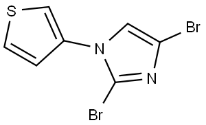 2,4-dibromo-1-(thiophen-3-yl)-1H-imidazole Struktur